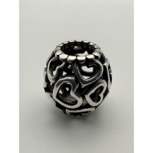 Authentic PANDORA Sterling Silver OPEN YOUR HEART Bead Bracelet Charm 790964